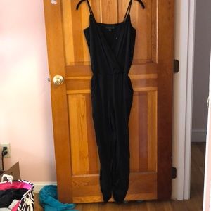 Black snake print jumpsuit